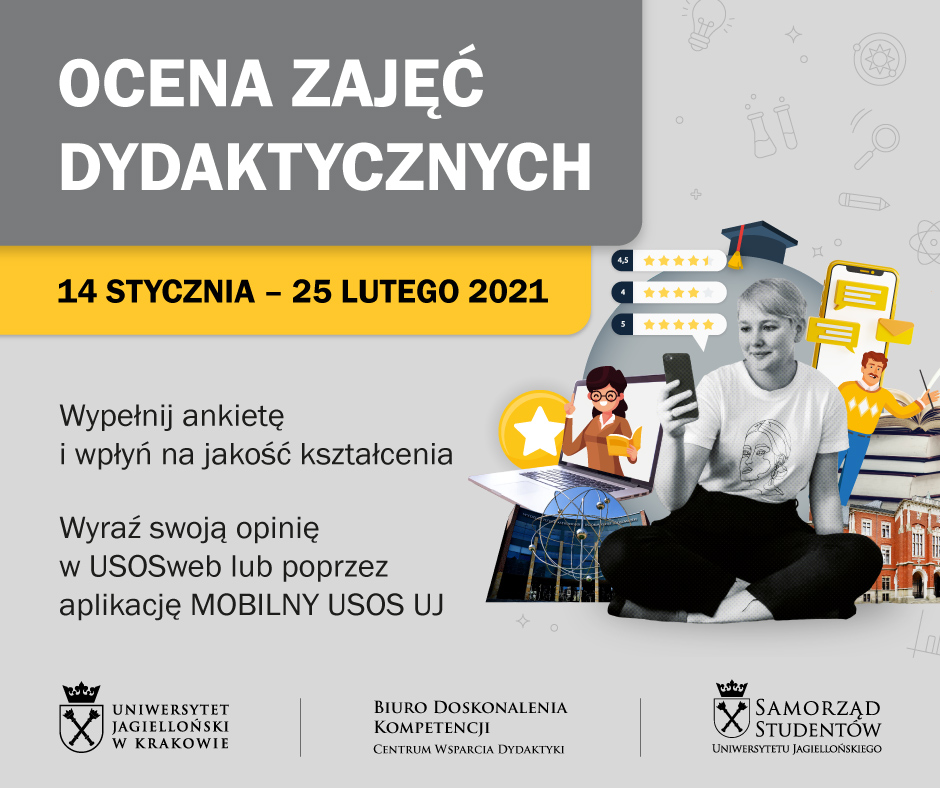 Grafika informacyjna Oceny Zajęć Dydaktycznej - semestr zimowy 2020/21.